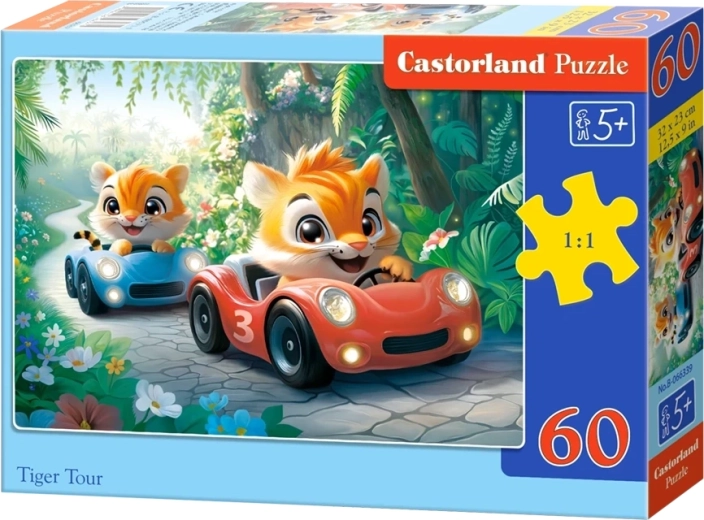 Puzzle Castorland Gara delle tigri, 60 pezzi