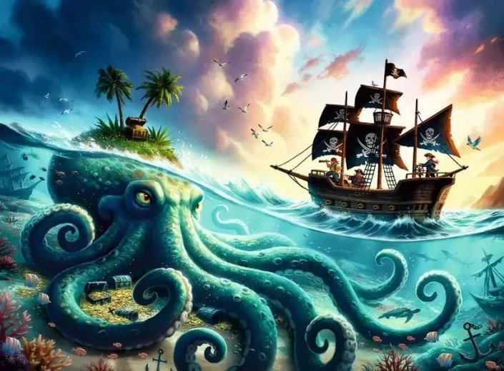 Puzzle Ravensburger Tesoro dei Pirati XXL 100 pezzi