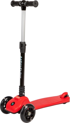 Monopattino per bambini pieghevole a bilanciamento con ruote LED luminose, rosso