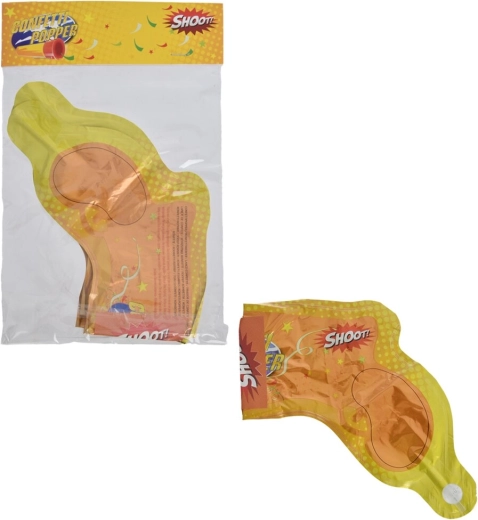 Pistola lancia-coriandoli con palloncino, 3 pz