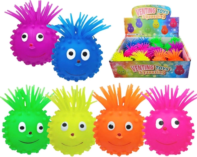 testa spettinata antistress con luce 10 cm