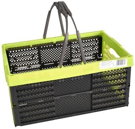 Cestino per la spesa pieghevole con 2 manici 16 l, 40 × 27 × 20 cm - mix di colori