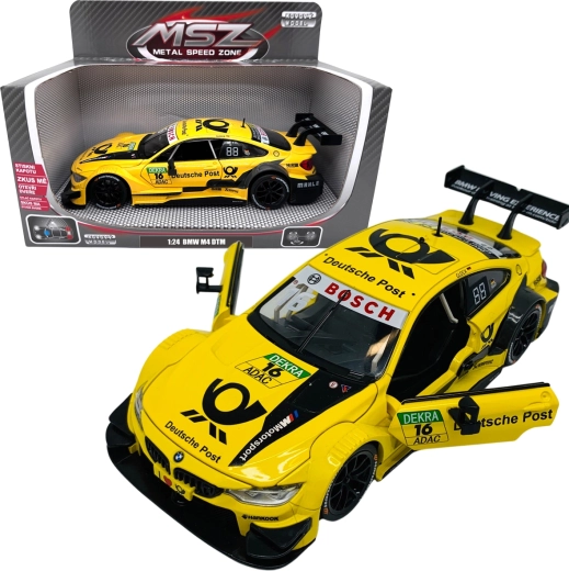 Modello in metallo BMW M4 DTM 1:24 giallo