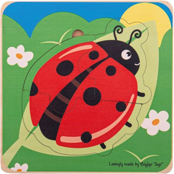 Bigjigs Toys puzzle a strati cicli di vita – Coccinella