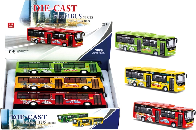 Autobus 1:23 – giocattolo per bambini, 3 varianti