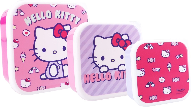 Lunch box Hello Kitty Fresh Bites 3v1, 12 cm