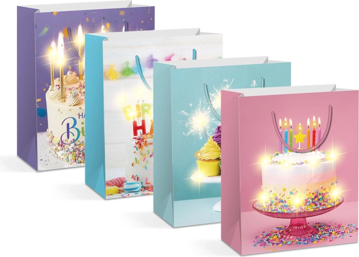 Borsa regalo LED con illuminazione bianco caldo - 1 pezzo