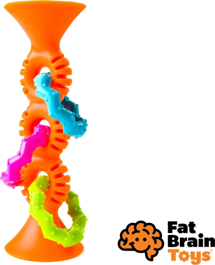 Sonaglio e dentaruolo Fat Brain pipSquiz Loops arancione