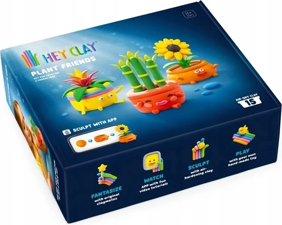 Set creativo per modellare HeyClay "amici verdi" con app (15 confezioni)