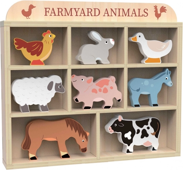 Set di animaletti da fattoria 2Kids Toys in legno FSC