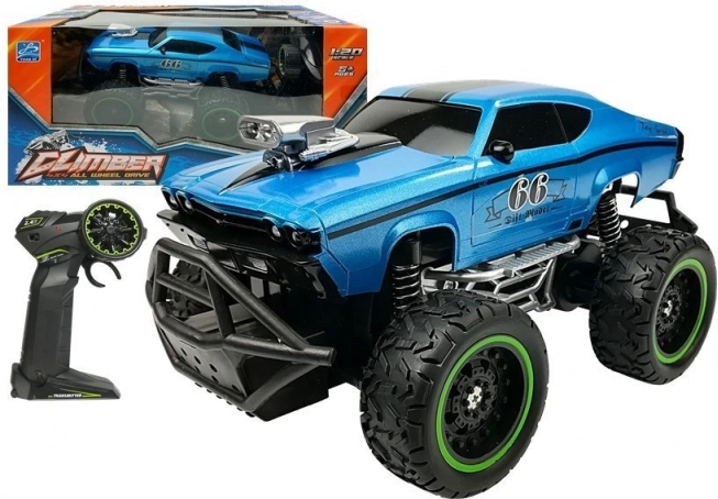 Auto fuoristrada RC con ruote alte 1:24 – Blu
