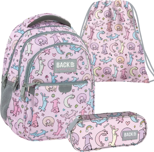 Set scolastico BackUP cute dogs 3 in 1 – zaino, astuccio e sacca