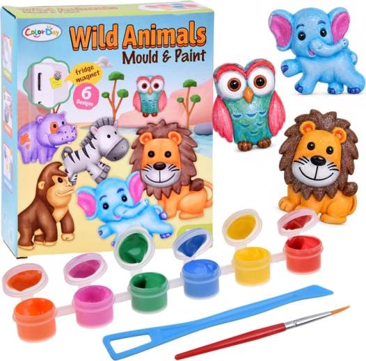 Set creativo per realizzare calamite animali selvatici