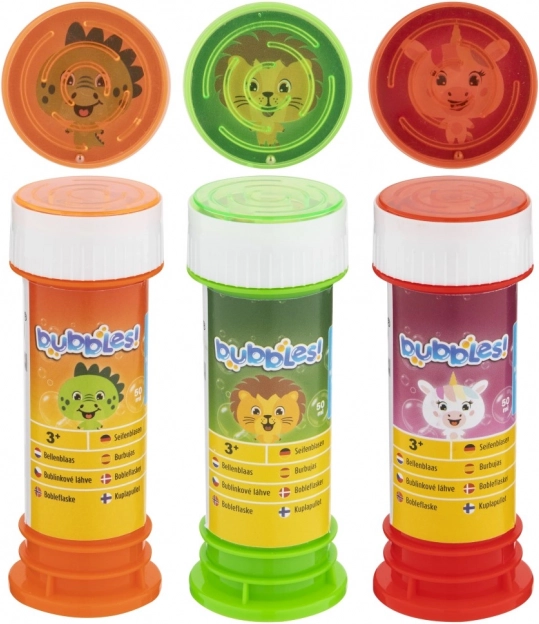 Bublifuk - Tre tipi: Dino, Leone e Unicorno