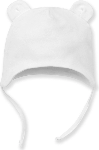 Cappellino Pinokio con orecchiette e laccetti da annodare Lovely Day bianco 56