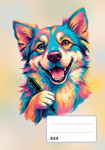 Quaderno A5 a righe con cane - 1 pezzo