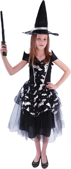 Costume da strega per bambini con motivi di pipistrello
