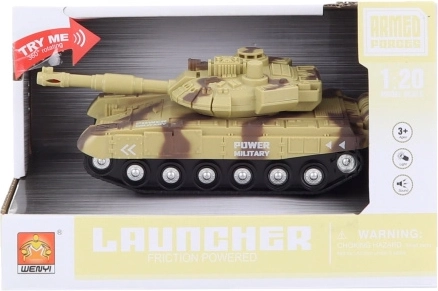 Carro armato beige a batterie con luci e suoni