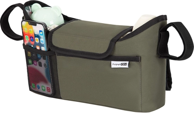 FreeON organizer per passeggino verde oliva