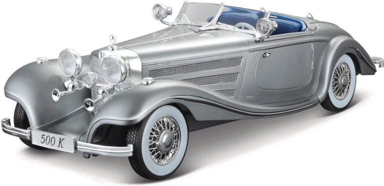 Maisto Mercedes-Benz 500 K typ Specialroadster 1:18 modello in metallo grigio