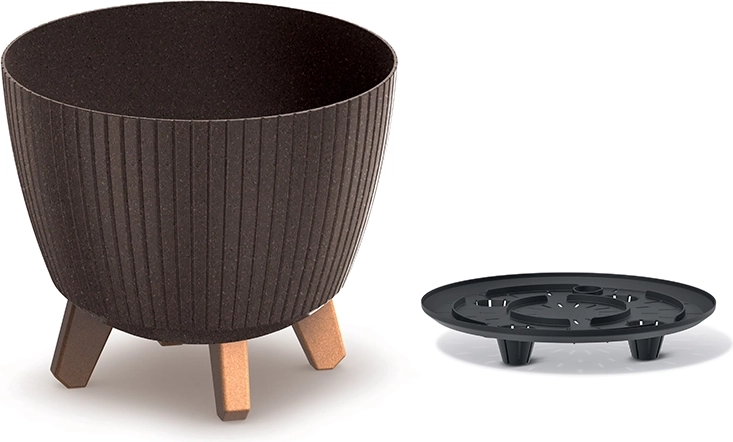 Vaso Lamia Eco Wood 23,2 cm caffè