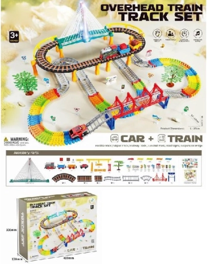 Pista ferroviaria elettrica 212 pezzi