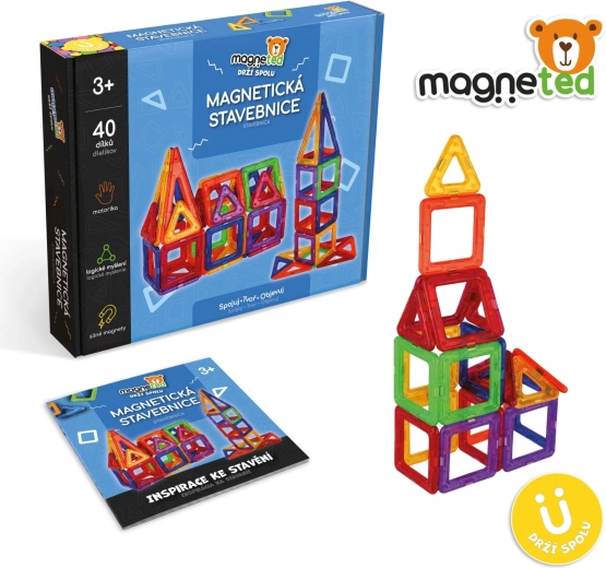 Set di costruzioni magnetiche Magneted, 40 pezzi