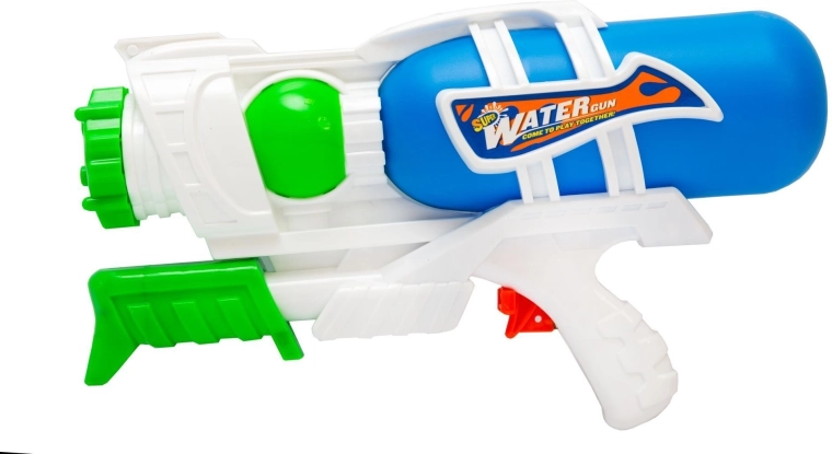 Grande pistola ad acqua con pompetta 27 cm, blu - 1 pezzo