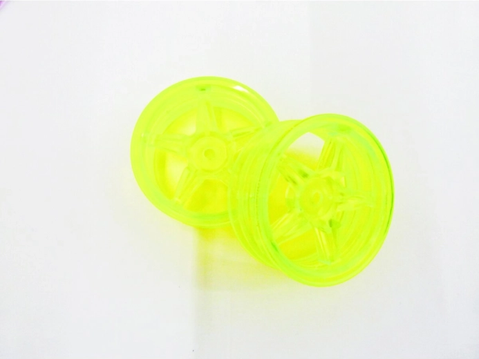 Cerchione a cinque razze per Tamiya 22 in colore giallo neon