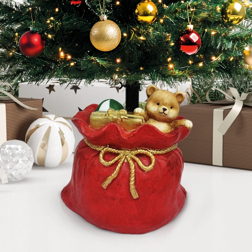 Supporto per albero di Natale a forma di sacco di Babbo Natale