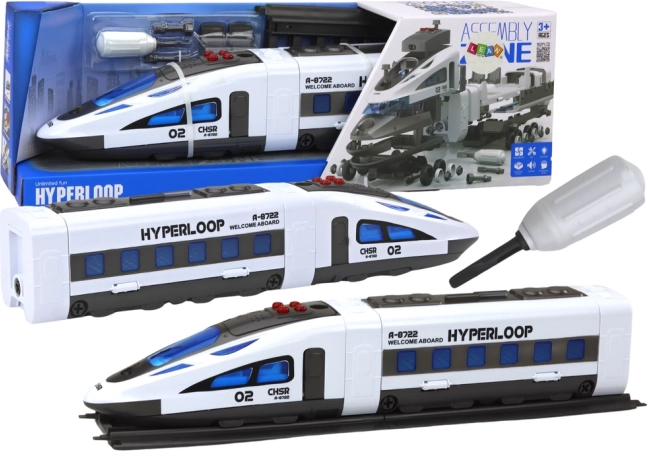 Trenino avvitabile HYPERLOOP con luci, suoni e binari