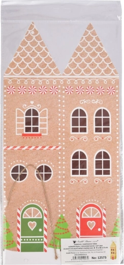 Casetta regalo in carta per bottiglia con glitter 9 × 9 × 36 cm