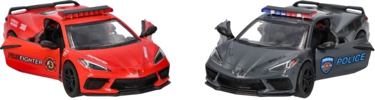goki modello in metallo corvette polizia/vigili del fuoco 13 cm