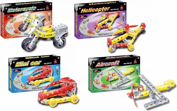 Mini puzzle in metallo – aereo, elicottero, auto o moto