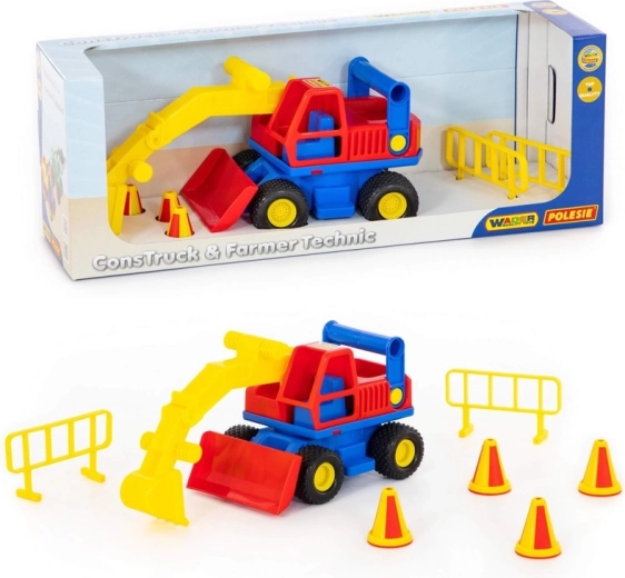 Mega escavatore ConsTruck con pneumatici in gomma di WADER