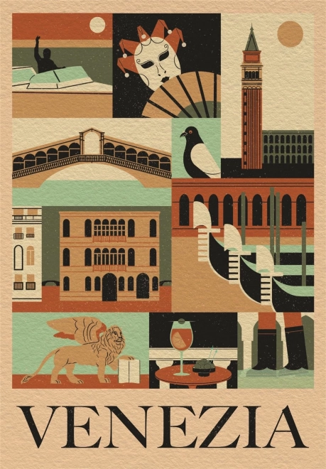 Puzzle 1000 pezzi Style in the City Venezia — scatola compatta CLEMENTONI