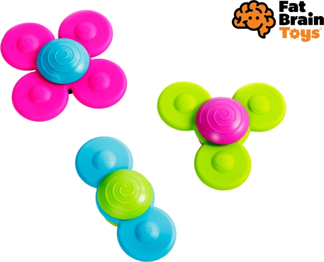 Fidget spinners WHIRLY SQUIGZ – set di 3 pezzi con ventose