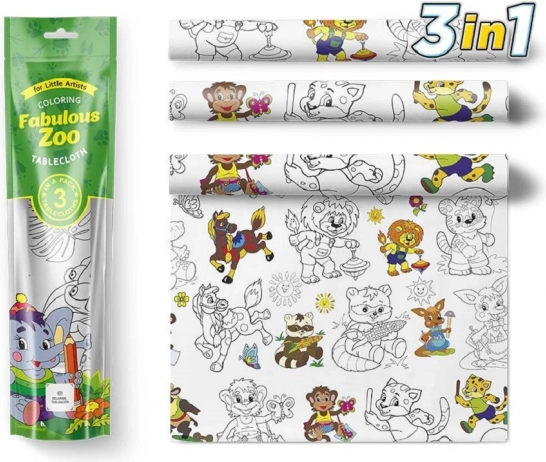 Tovaglie da colorare Pexi - Zoo strabiliante