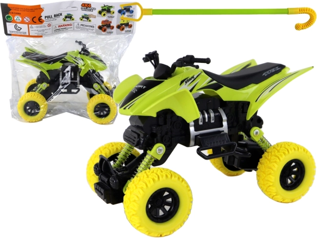 Quad per bambini XC con ruote in gomma di colore verde