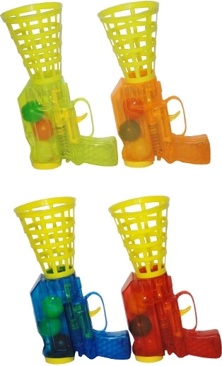 Gioco di tiro con palline – pistola con cestino per la cattura