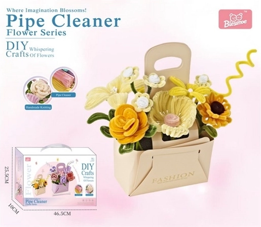 Kit creativo fai-da-te per realizzare un bouquet di fiori per bambini