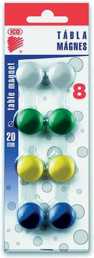 Magneti colorati 20 mm, 8 pz – ICO
