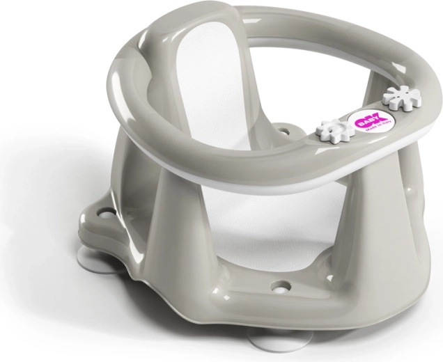 Ok baby seggiolino da bagno per vasca Flipper Evolution con ventose grigio (6–15 mesi)