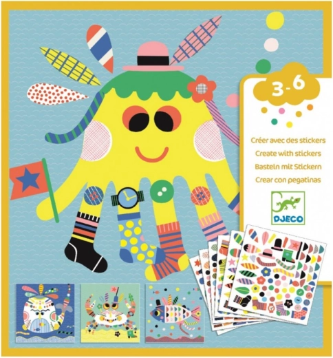 Set di adesivi Djeco Creature marine