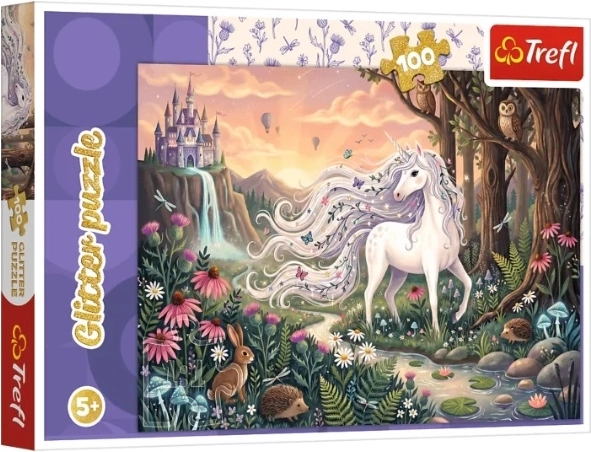 Puzzle per bambini Glitter Tęczowy blask unicorno 100 pezzi - 1 pezzo