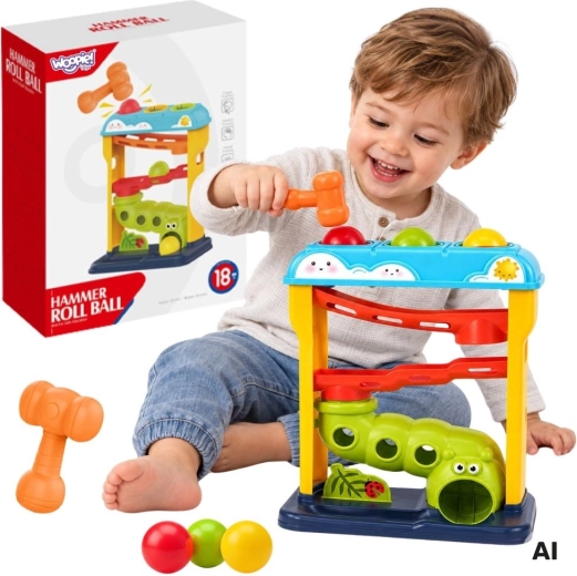 Pista educativa per palline con martelletto WOOPIE Baby