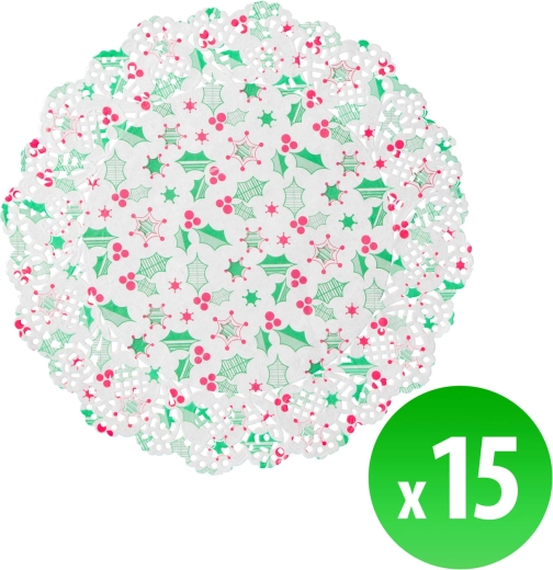 Tovaglietta di carta natalizia sotto il piatto 21,5 cm - 1 pezzo