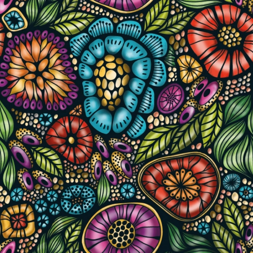 Curiosi puzzle quadrato Q Life fiori colorati 72 pezzi