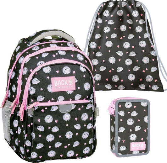 BackUP set scolastico Ricci Dolci 3 in 1 – zaino, astuccio attrezzato e sacca