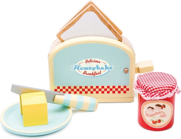 le toy van tostapane in legno con accessori honeybake